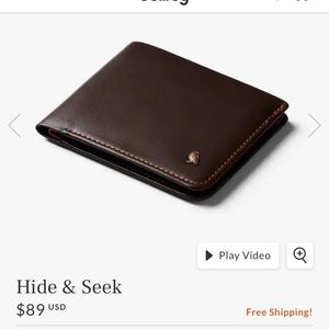 Brand new bellroy wallet, super soft leather, amazing quality